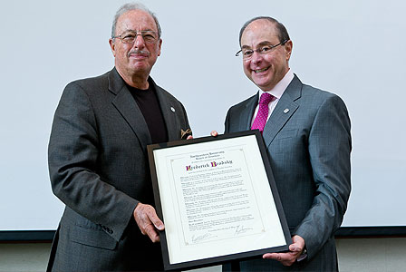 Fred with Northeastern University President Joseph Aoun