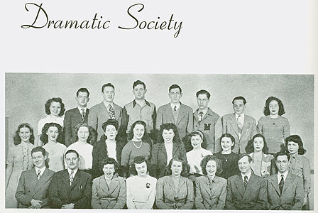 Vivian, who is sitting third from the left in the first row, was very involved in Northeastern student life, including participation in the drama society.