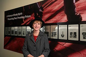 Patricia Hanna in Northeastern's Alumni Center, 2008. 