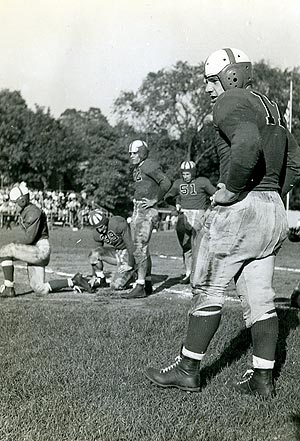 George Makris on the football field