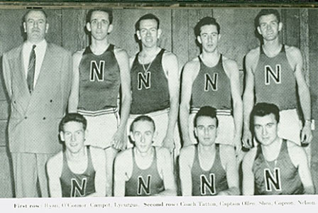 Ollen, top row, second from left, was the captain of the Northeastern track team.